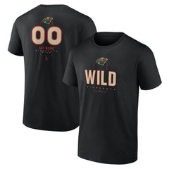 Minnesota Wild Personalized Name & Number Midfielder T-Shirt - Black - NHL 202441357