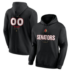 Ottawa Senators Personalized Name & Number Midfielder Pullover Hoodie - Black - NHL 202441366