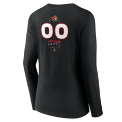 Ottawa Senators Women's Personalized Name & Number Midfielder Long Sleeve V-Neck T-Shirt - Black - NHL 202441368