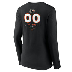 Philadelphia Flyers Women's Personalized Name & Number Midfielder Long Sleeve V-Neck T-Shirt - Black - NHL 202441373