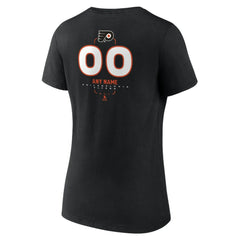 Philadelphia Flyers Women's Personalized Name & Number Midfielder V-Neck T-Shirt - Black - NHL 202441374