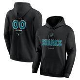 San Jose Sharks Personalized Name & Number Midfielder Pullover Hoodie - Black - NHL 202441381