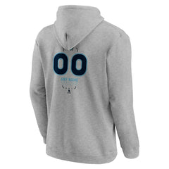 Seattle Kraken Personalized Name & Number Midfielder Pullover Hoodie - Gray - NHL 202447079