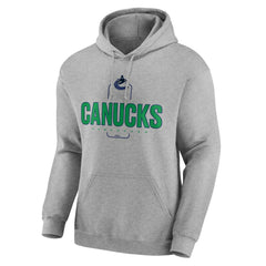 Vancouver Canucks Personalized Name & Number Midfielder Pullover Hoodie - Gray - NHL 202447094