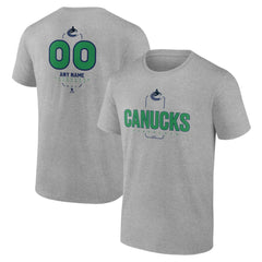 Vancouver Canucks Personalized Name & Number Midfielder T-Shirt - Gray - NHL 202447095