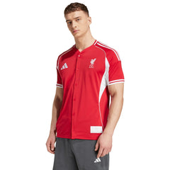 Liverpool Full-Button Baseball Jersey Red - Adidas Discount