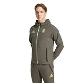 Real Madrid 2025/26 Tiro Vis Tech Travel Jacket Olive - Adidas for sale