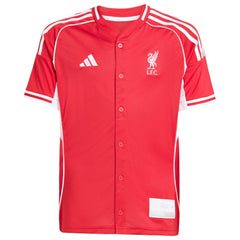 Liverpool Youth Full-Button Baseball Jersey Red - Adidas outlet