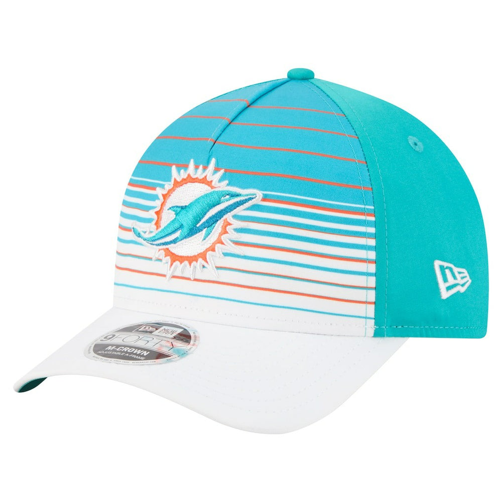 Miami Dolphins New Era Adventure Gradient 9FORTY M-Crown A-Frame Adjustable Hat White/Aqua