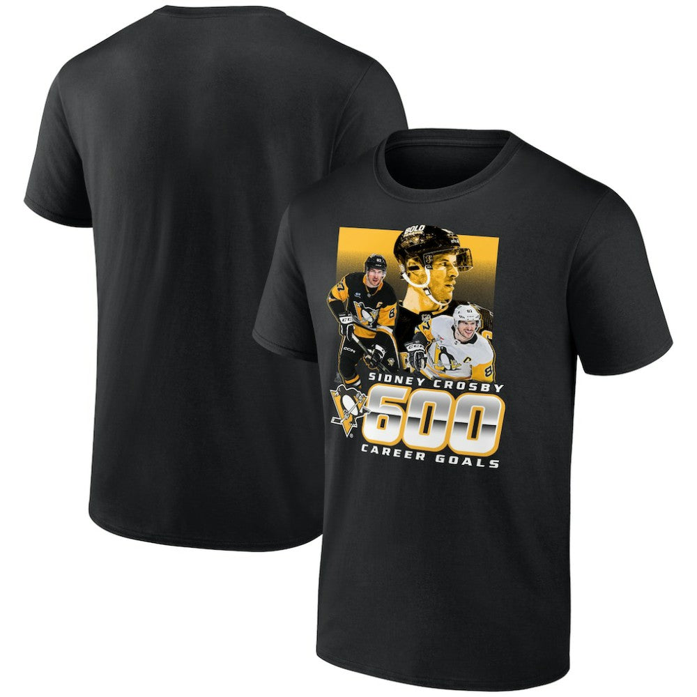 Sidney Crosby Pittsburgh Penguins 600 Career Goals T-Shirt - Black - NHL 202455748