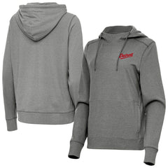 Detroit Red Wings Antigua Women's 2025 NHL Stadium Series Justice Pullover Hoodie - Heather Black - NHL 202455768