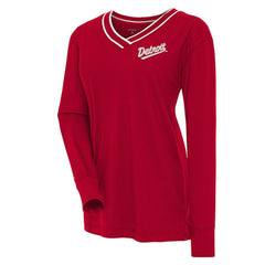 Detroit Red Wings Antigua Women's 2025 NHL Stadium Series Long Sleeve V-Neck Top - Red - NHL 202455771