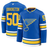 Jordan Binnington St. Louis Blues Fanatics Home Premium Player Jersey - Blue - NHL 202458091