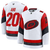 Sebastian Aho Carolina Hurricanes Fanatics Away Premium Jersey - White - NHL 202458110