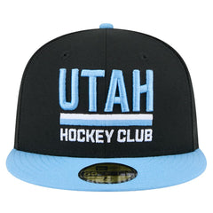 Utah Mammoth New Era Lockup 1st Season 59FIFTY Fitted Hat - Black/Light Blue - NHL 202459352