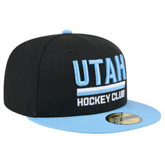 Utah Mammoth New Era Lockup 1st Season 59FIFTY Fitted Hat - Black/Light Blue - NHL 202459352