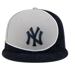 New York Yankees New Era Retro Split Corduroy Snapback Hat - Navy/Gray - New Era on Sale