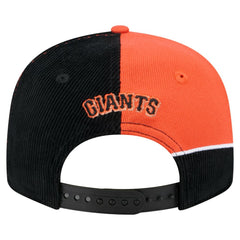 San Francisco Giants New Era Retro Split Corduroy Snapback Hat - Black/Orange - New Era on Sale