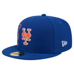 New York Mets New Era Yarn Stitch 59FIFTY Fitted Hat - Royal - New Era Discount