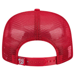 Washington Nationals New Era Retro Satin Script Golfer Adjustable Hat - Red - New Era on Sale