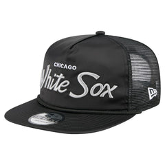 Chicago White Sox New Era Retro Satin Script Golfer Adjustable Hat - Black - New Era on Sale