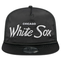 Chicago White Sox New Era Retro Satin Script Golfer Adjustable Hat - Black - New Era on Sale
