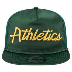 Athletics New Era Retro Satin Script Golfer Adjustable Hat - Green - New Era on Sale