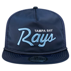Tampa Bay Rays New Era Retro Satin Script Golfer Adjustable Hat - Navy - New Era Lifestyle