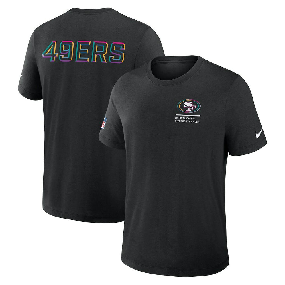 Nike San Francisco 49ers Tall 2025 NFL Crucial Catch Tri-Blend Dri-FIT T-Shirt Black