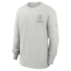 Nike Las Vegas Raiders Essential Heavy Max90 Long Sleeve T-Shirt Gray