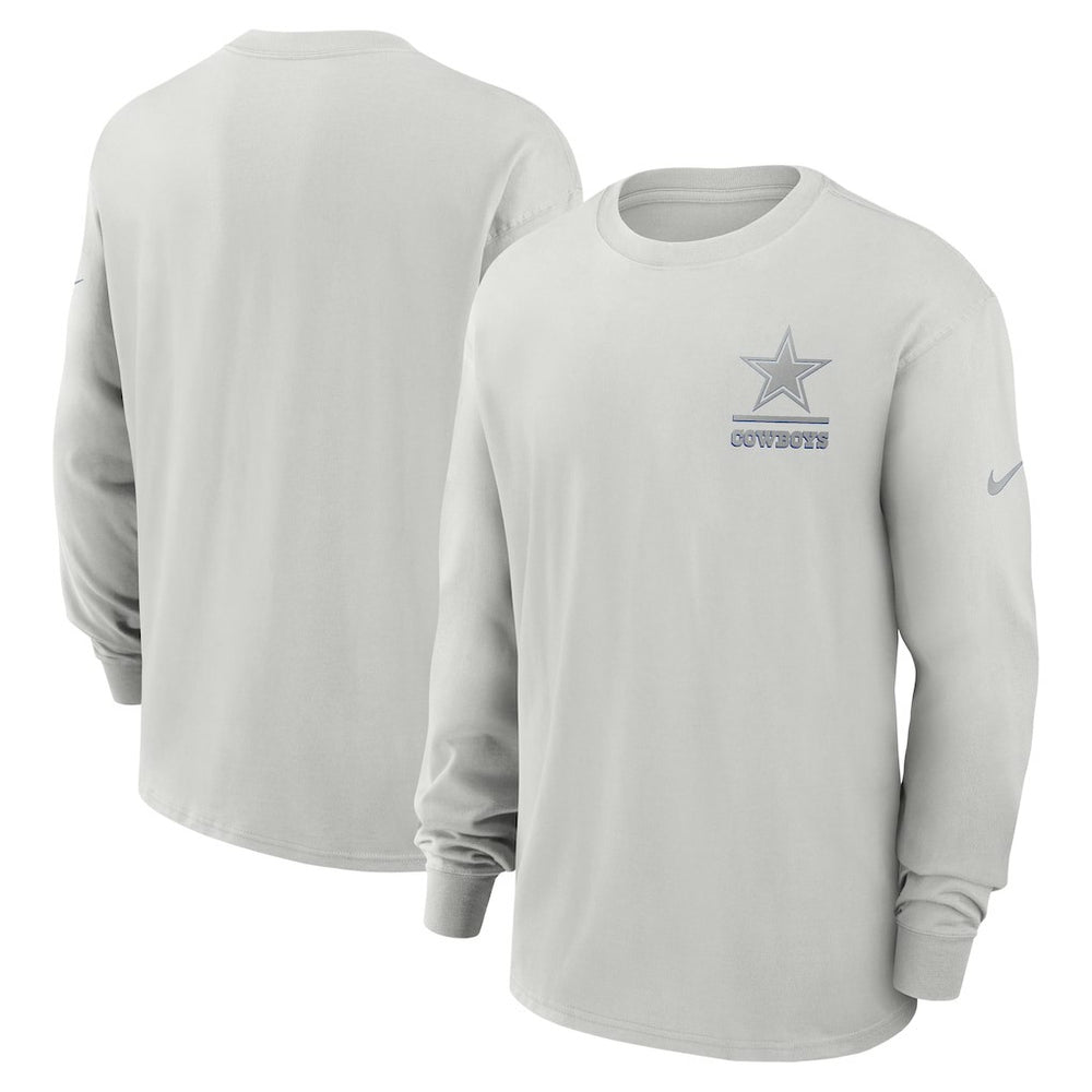 Nike Dallas Cowboys Essential Heavy Max90 Long Sleeve T-Shirt Gray
