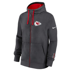 Nike Kansas City Chiefs Primetime Club Full-Zip Hoodie Anthracite