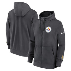 Nike Pittsburgh Steelers Primetime Club Full-Zip Hoodie Anthracite