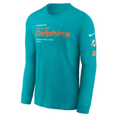 Nike Miami Dolphins Play to Win Essential Long Sleeve T-Shirt Aqua