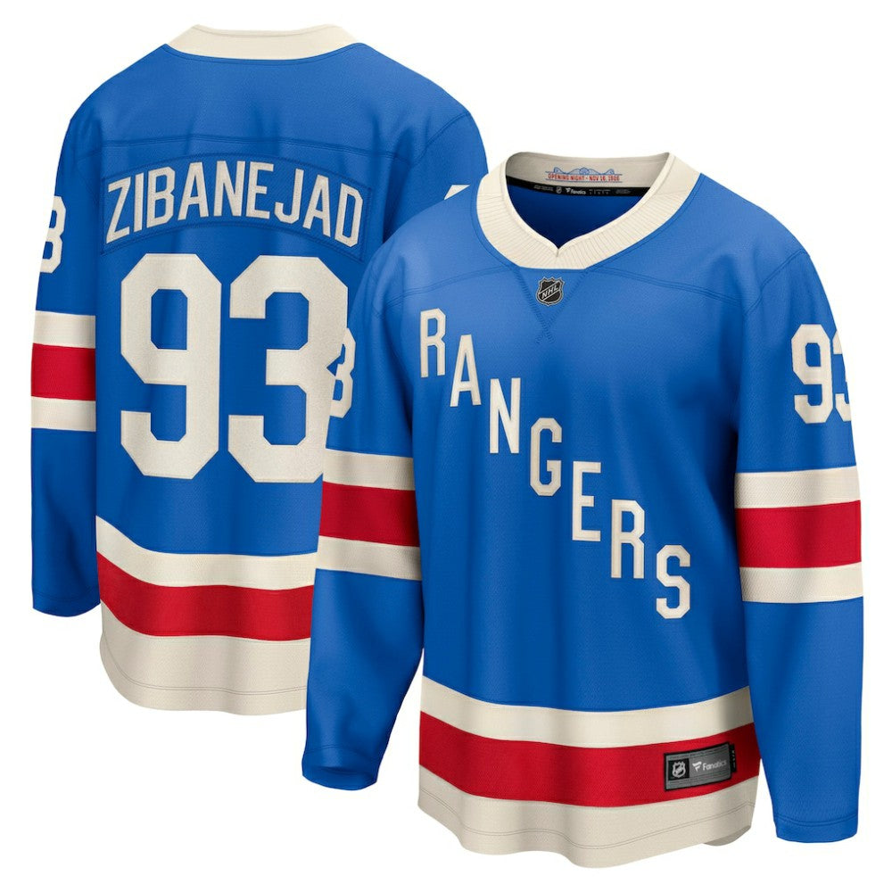 Mika Zibanejad New York Rangers Fanatics Centennial Breakaway Jersey - Blue - NHL 202461901