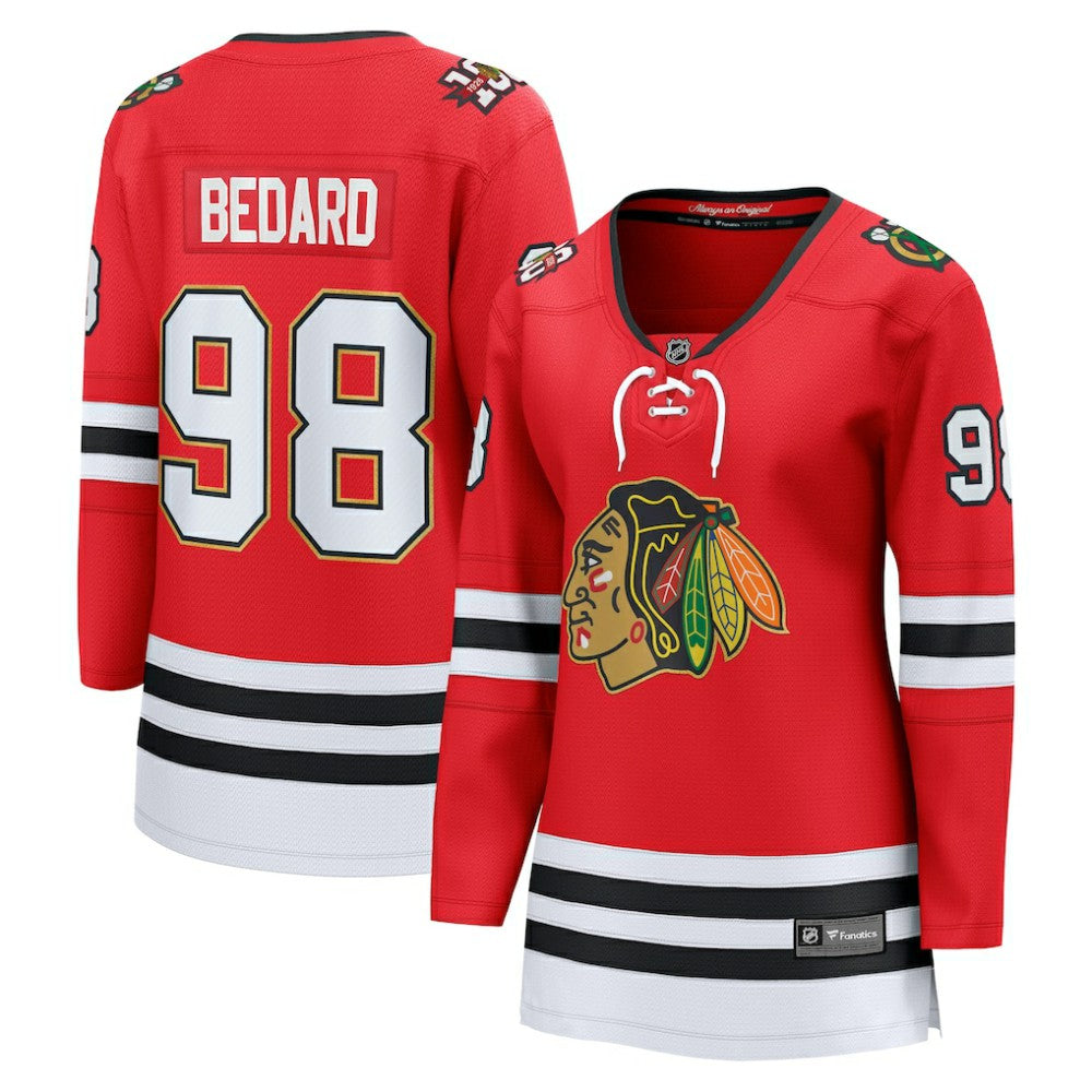 Connor Bedard Chicago Blackhawks Fanatics Women's Centennial Breakaway Player Jersey - Red - NHL 202462116