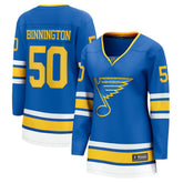 Jordan Binnington St. Louis Blues Fanatics Women's Home Breakaway Player Jersey - Blue - NHL 202462118
