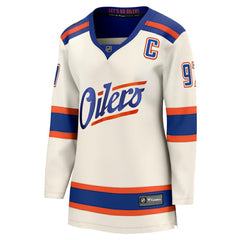 Connor McDavid Edmonton Oilers Fanatics Women's Alternate Breakaway Jersey - Light Beige - NHL 202462159