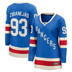 Mika Zibanejad New York Rangers Fanatics Women's Centennial Breakaway Jersey - Blue - NHL 202462168