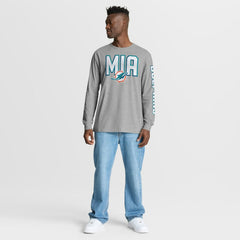 Fanatics Miami Dolphins Hometown Sweep Legacy Long Sleeve T-Shirt Heather Gray