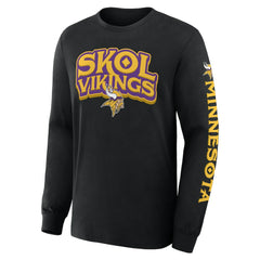 Fanatics Minnesota Vikings Hometown Sweep Legacy Long Sleeve T-Shirt Black