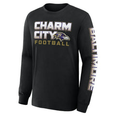 Fanatics Baltimore Ravens Hometown Sweep Legacy Long Sleeve T-Shirt Black
