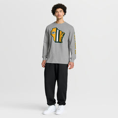 Fanatics Green Bay Packers Hometown Sweep Legacy Long Sleeve T-Shirt Heather Gray