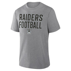 Fanatics Las Vegas Raiders First Down Tribute Tri-Blend T-Shirt Heather Gray