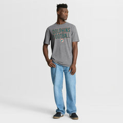 Fanatics Miami Dolphins First Down Tribute Tri-Blend T-Shirt Heather Gray