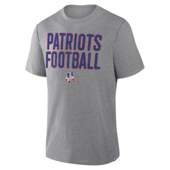 Fanatics New England Patriots First Down Tribute Tri-Blend T-Shirt Heather Gray