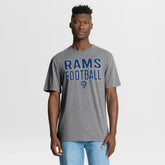 Fanatics Los Angeles Rams First Down Tribute Tri-Blend T-Shirt Heather Gray