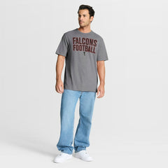 Fanatics Atlanta Falcons First Down Tribute Tri-Blend T-Shirt Heather Gray