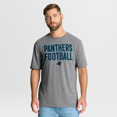 Fanatics Carolina Panthers First Down Tribute Tri-Blend T-Shirt Heather Gray