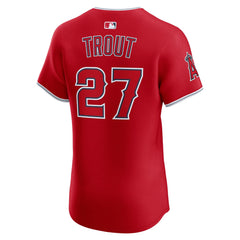 Mike Trout Los Angeles Angels Nike Alternate Elite Jersey - Red - Nike Discount
